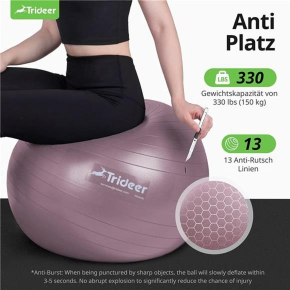 Yoga Ball - Exercise Ball for Workout - Anti-Burst and Slip Resistant - Picture 4 of 7